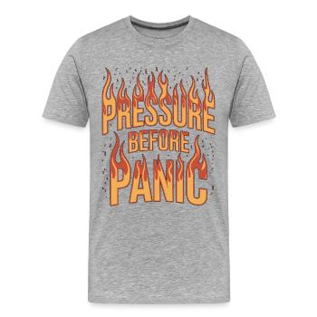 Ingénieur incendie Pression avant l’incendie Officier de panique - T-shirt bio Premium Homme - gris chiné - Devant - Damien (186cm)