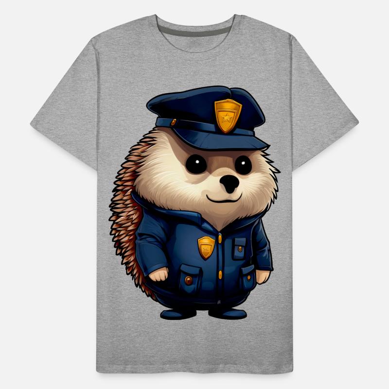 Igel Polizei Männer Premium Bio T-Shirt