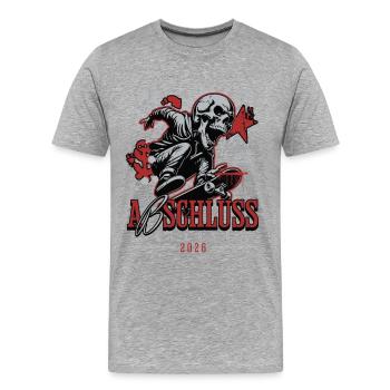 Abschlussklasse Nix verstanden trotzdem bestanden - Männer Premium Bio T-Shirt - Grau meliert - Vorne - Damien (186cm)