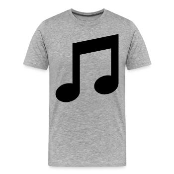 Music tee - Men's Premium Organic T-Shirt - heather grey - Front - Damien (186cm)