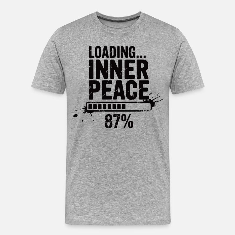Loading Inner Peace - Sarkasmus Stress Shirt - Männer Premium Bio T-Shirt - Grau meliert