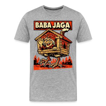 Baba Jaga Slavic Witch Legend - Men's Premium Organic T-Shirt - heather grey - Front - Damien (186cm)