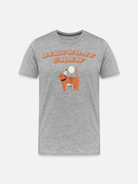 Birthday Crew - Men's Premium Organic T-Shirt - heather grey