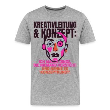 Brutalismus Truth Architektur Design - Männer Premium Bio T-Shirt - Grau meliert - Vorne - Damien (186cm)