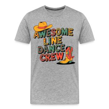 Troupe de danse Western Line - T-shirt bio Premium Homme - gris chiné - Devant - Damien (186cm)