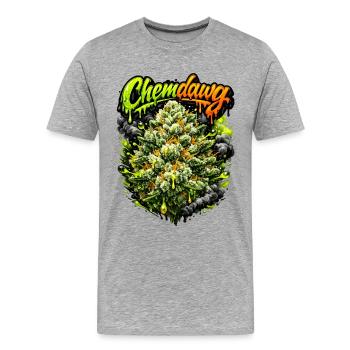 Estampe graphique Chemdawg - T-shirt bio Premium Homme - gris chiné - Devant - Damien (186cm)