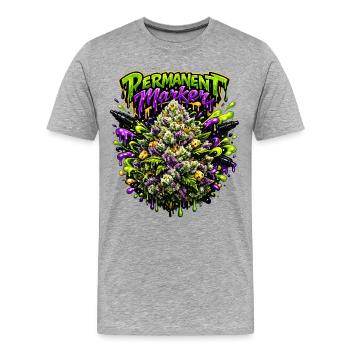 Graffiti au marqueur permanent - T-shirt bio Premium Homme - gris chiné - Devant - Damien (186cm)