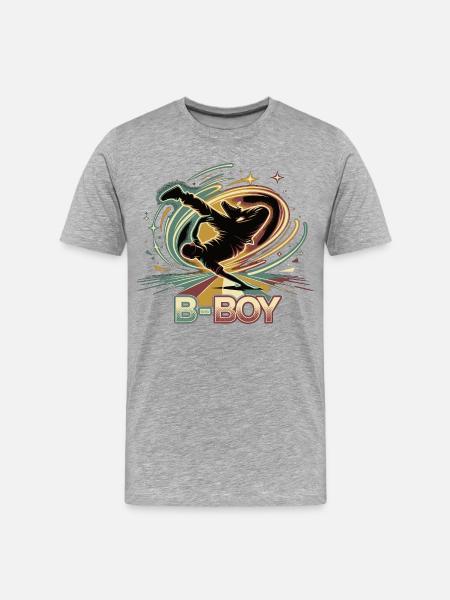 B-Boy Breakdance Hip Hop Dance Streetstyle - Men's Premium Organic T-Shirt - heather grey