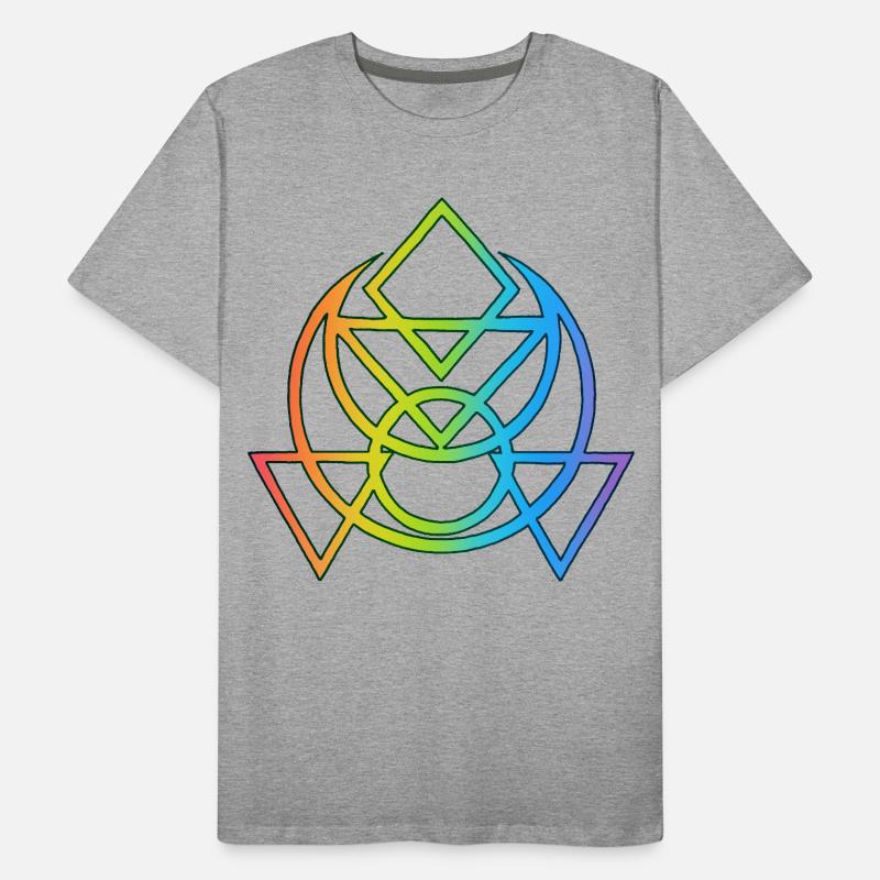 Multicolored Egyptian esoteric symbol Men's Premium Organic T-Shirt