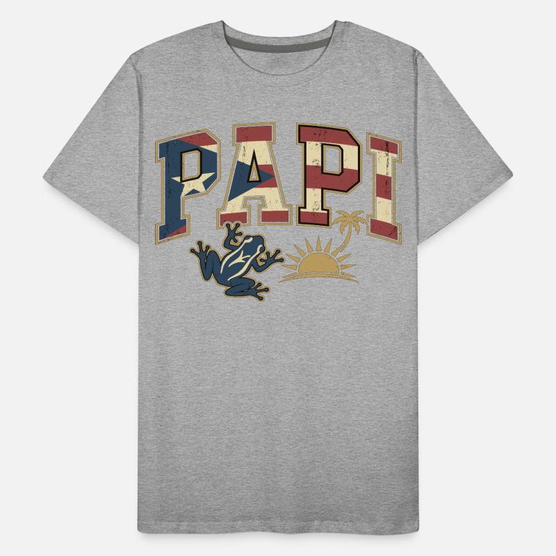 Papi Drapeau de Porto Rico T-shirt bio Premium Homme