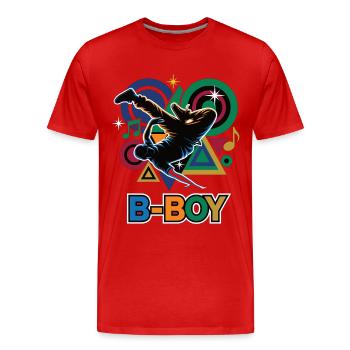 Breakdance B-Boy Hip Hop Streetdance Style - Männer Premium Bio T-Shirt - Rot - Vorne - Damien (186cm)
