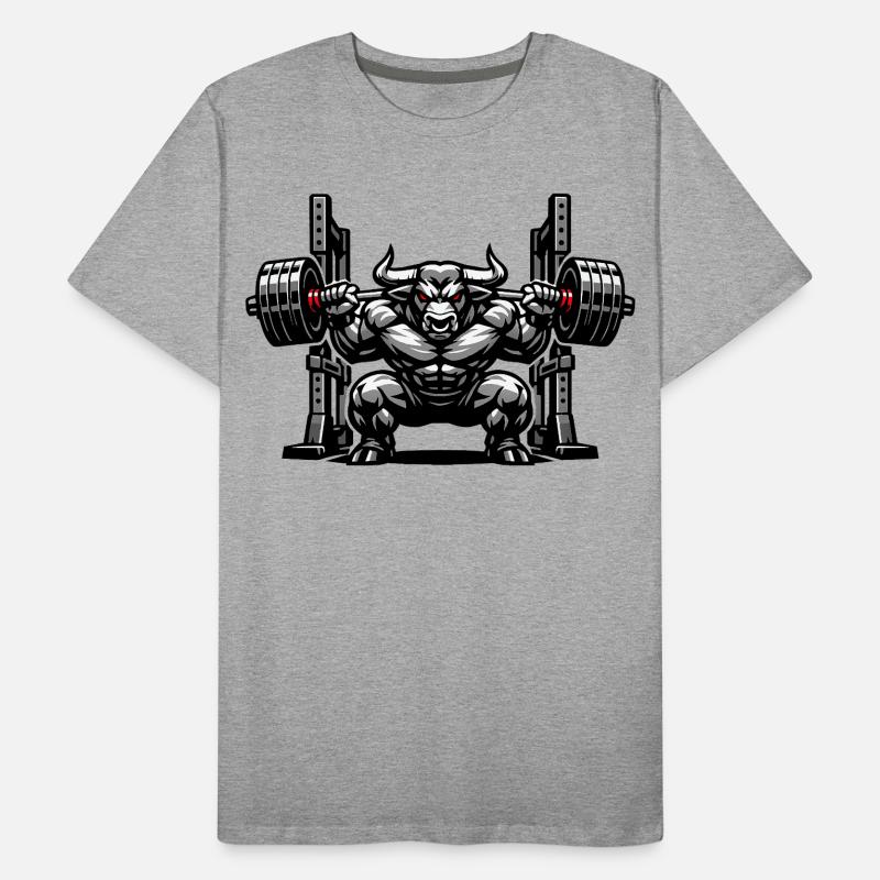 Halte en rack de squat taureau T-shirt bio Premium Homme