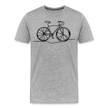 Fahrrad Fahrradfahren Fahrradfahrer - Männer Premium Bio T-Shirt - Grau meliert - Vorne - Damien (186cm)