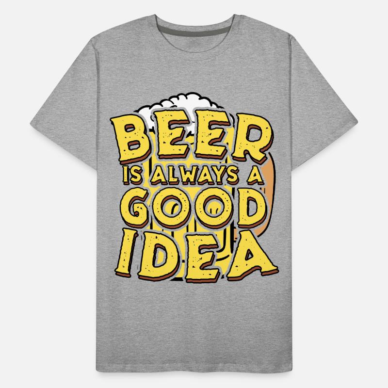 Bier ist immer eine gute Idee, Retro-Zitat. Männer Premium Bio T-Shirt