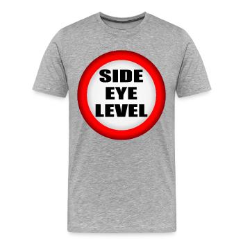 Side Eye Level - Men's Premium Organic T-Shirt - heather grey - Front - Damien (186cm)