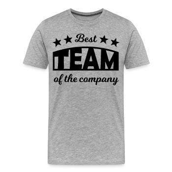 Team Player - Men's Premium Organic T-Shirt - heather grey - Front - Damien (186cm)
