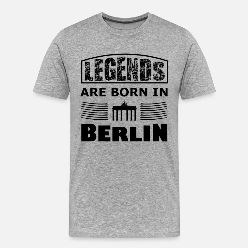 Die Berliner Legenden - Männer Premium Bio T-Shirt - Grau meliert