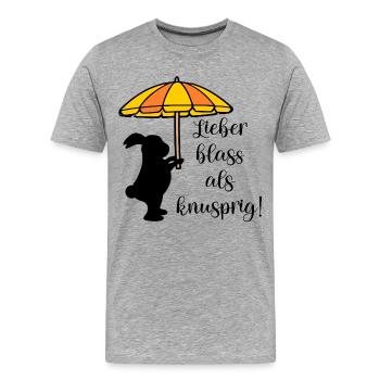 Sommer Sonnenschutz Sonnenschirm - Männer Premium Bio T-Shirt - Grau meliert - Vorne - Damien (186cm)