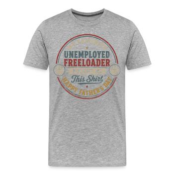 Vatertag – Mein liebster arbeitsloser Schmarotzer - Männer Premium Bio T-Shirt - Grau meliert - Vorne - Damien (186cm)