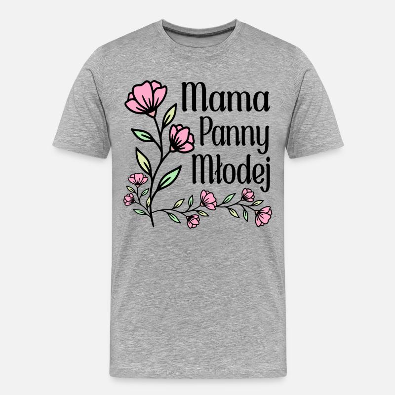 Mutter der Braut - Männer Premium Bio T-Shirt - Grau meliert