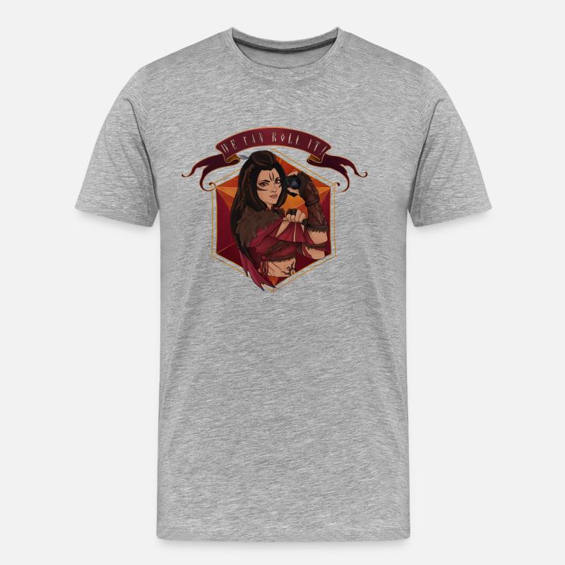 Wir können es drehen! - Druide - Männer Premium Bio T-Shirt - Grau meliert
