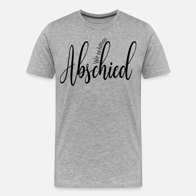 Trauer Abschied - Männer Premium Bio T-Shirt - Grau meliert