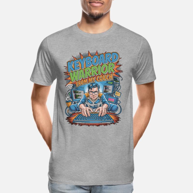 Remote Developer Keyboard Warrior Remote Coder Männer Premium Bio T-Shirt