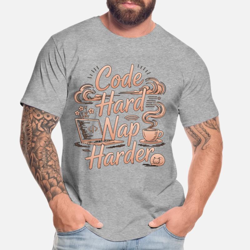 Remote Developer Code Hard Nap Harder Remote Coder Männer Premium Bio T-Shirt