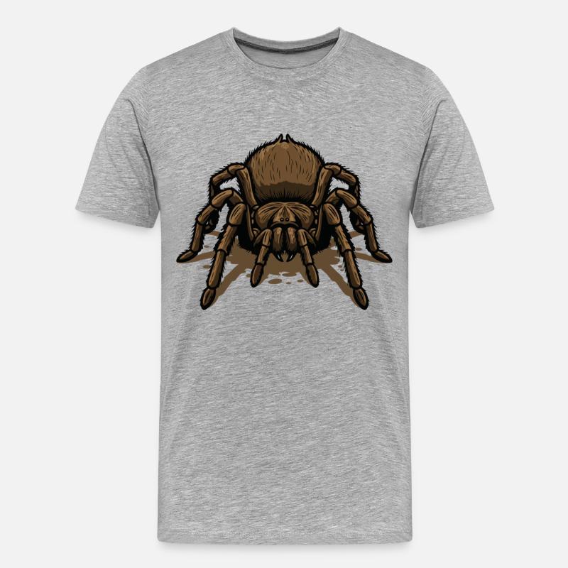 Tarantula, Tarantula-Crawl Tattoo Tarantula-Spinne - Männer Premium Bio T-Shirt - Grau meliert