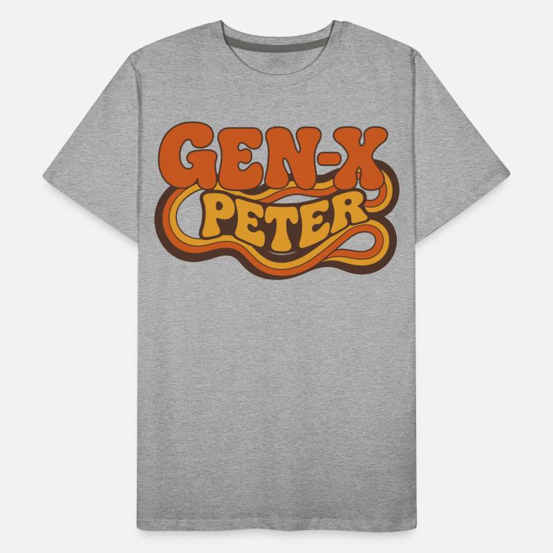 GenX Peter Retro Typography Männer Premium Bio T-Shirt