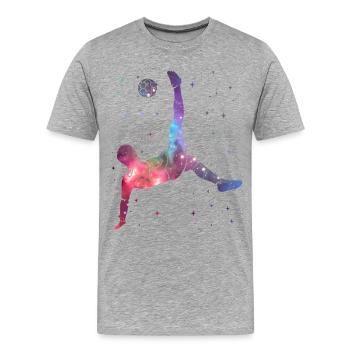 Soccer Soccer Players Space Kids Soccer Players - Men's Premium Organic T-Shirt - heather grey - Front - Damien (186cm)