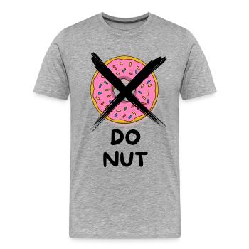 Do_Nut - Men's Premium Organic T-Shirt - heather grey - Front - Damien (186cm)