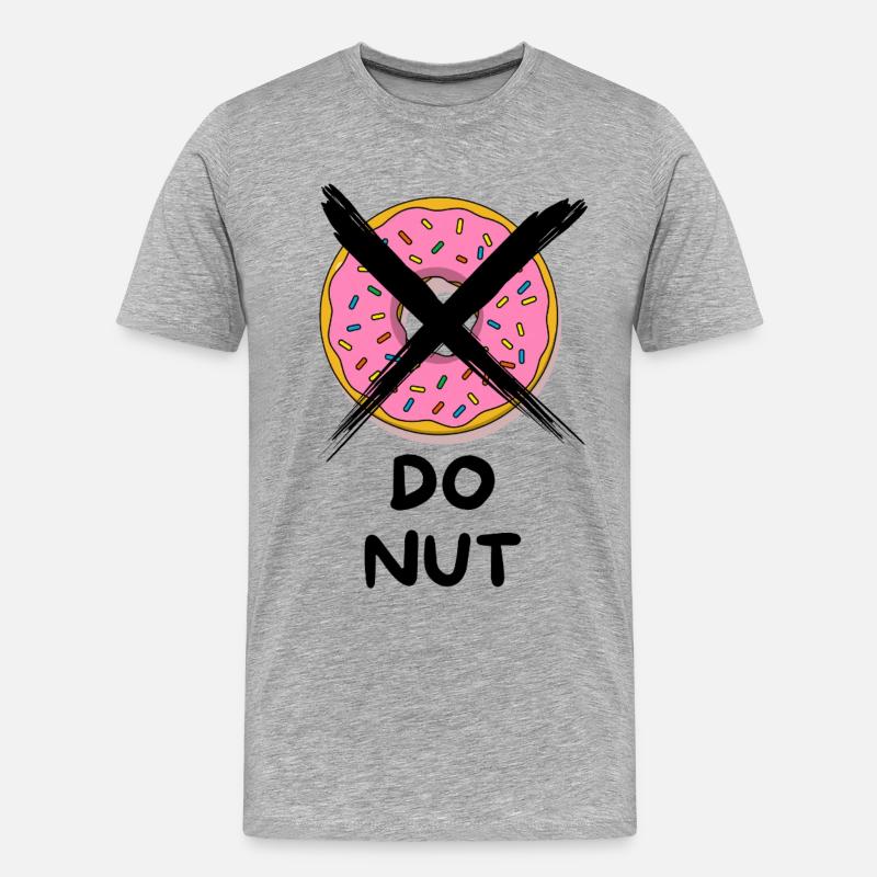Do_Nut - Männer Premium Bio T-Shirt - Grau meliert
