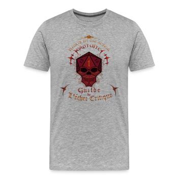 Echec critique - T-shirt bio Premium Homme - gris chiné - Devant - Damien (186cm)
