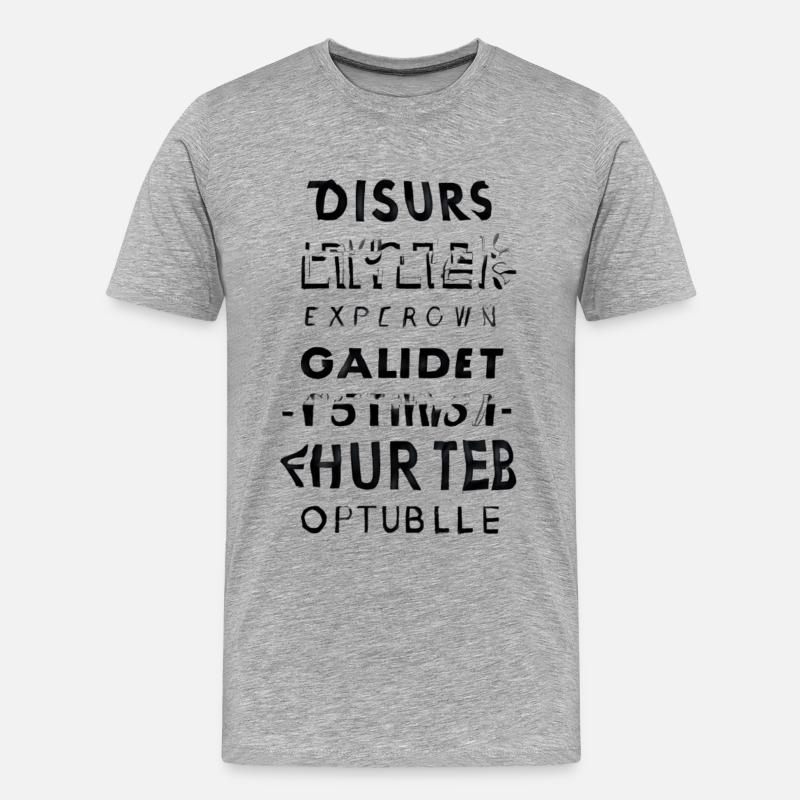 Glitchtext Kaskade - Männer Premium Bio T-Shirt - Grau meliert