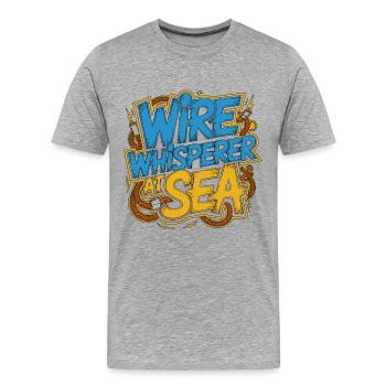 Marine Electrician Wire Whisperer Marine Engineer - Männer Premium Bio T-Shirt - Grau meliert - Vorne - Damien (186cm)