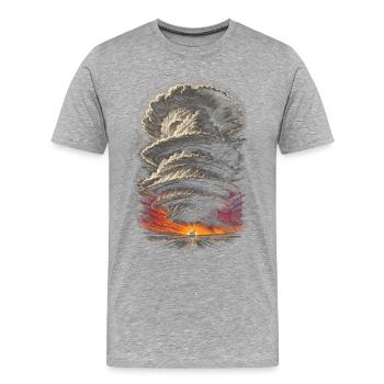 Sturmjäger Meteorologe - Männer Premium Bio T-Shirt - Grau meliert - Vorne - Damien (186cm)