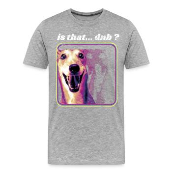 Is that DnB - Humour Rave Outfit Drum and bass - T-shirt bio Premium Homme - gris chiné - Devant - Damien (186cm)