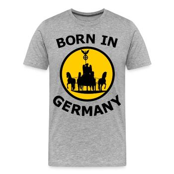 Sonnenwagen Silhouette Allemagne - T-shirt bio Premium Homme - gris chiné - Devant - Damien (186cm)