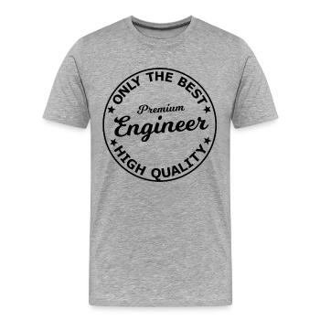 The perfect engineer - Men's Premium Organic T-Shirt - heather grey - Front - Damien (186cm)