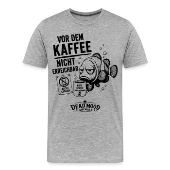 Lustiger Clownfisch Büro Spruch | Sarkasmus - Männer Premium Bio T-Shirt - Grau meliert - Vorne - Damien (186cm)