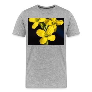 Ruccula Fleurissante - T-shirt bio Premium Homme - gris chiné - Devant - Damien (186cm)