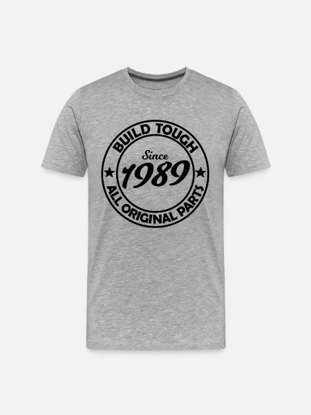 Two Star 1989 Silhouette - Men's Premium Organic T-Shirt - heather grey