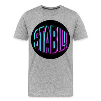 étable - T-shirt bio Premium Homme - gris chiné - Devant - Damien (186cm)