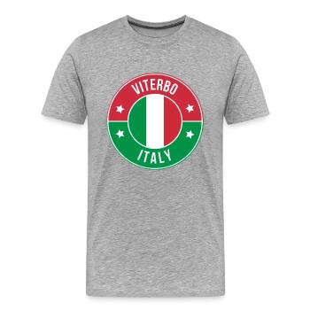 Cercle d’insignes de Viterbe Italie - T-shirt bio Premium Homme - gris chiné - Devant - Damien (186cm)