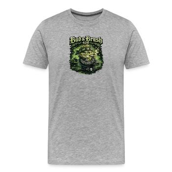 Rebelles - T-shirt bio Premium Homme - gris chiné - Devant - Damien (186cm)