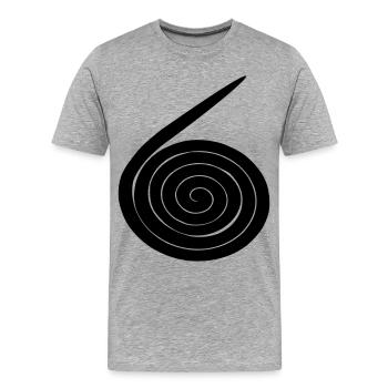 Escargot numéro 6 - T-shirt bio Premium Homme - gris chiné - Devant - Damien (186cm)