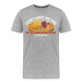 Charcuterie pressée - T-shirt bio Premium Homme - gris chiné - Devant - Damien (186cm)