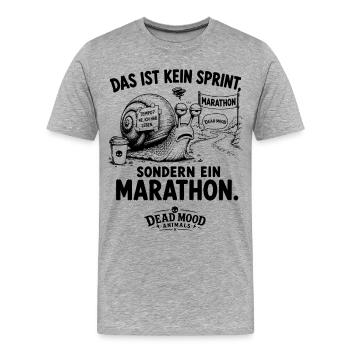 Lustiger Motivationsspruch | Büro Humor | Geschenk - Männer Premium Bio T-Shirt - Grau meliert - Vorne - Damien (186cm)