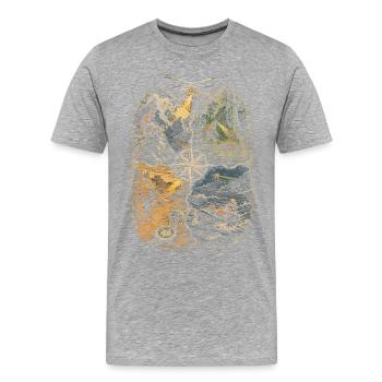 Équipe de secours - T-shirt bio Premium Homme - gris chiné - Devant - Damien (186cm)